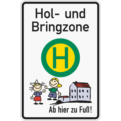 Schulwegschild Hol- und Bringzone