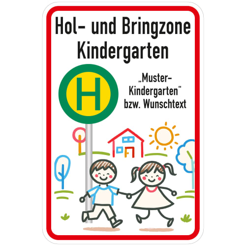 Kitaschild Hol- und Bringzone