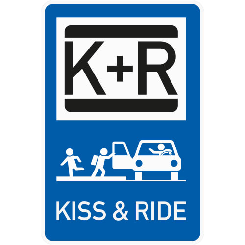 Schulwegschild Kiss & Ride