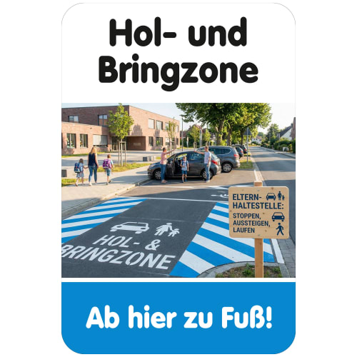 Schulwegschild Ab hier zu Fuß
