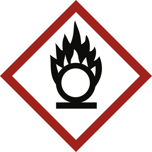 GHS-Symbol Flamme über Kreis (GHS 03)