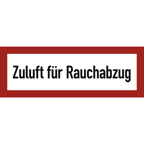 Brandschutzschild Zuluft für Rauchabzug