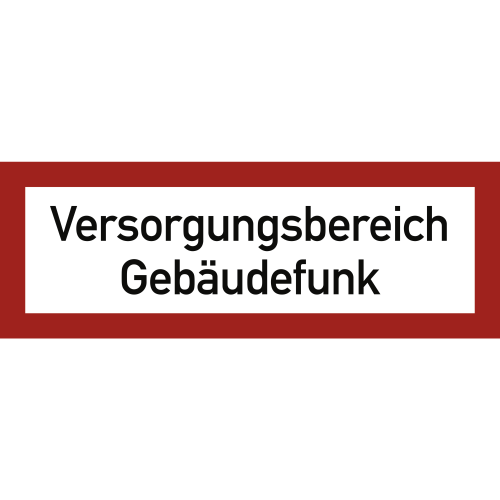 Brandschutzschild Versorgungsbereich Gebäudefunk