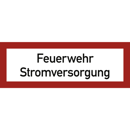 Brandschutzschild Feuerwehr Stromversorgung