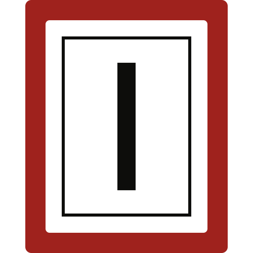 Hinweisschild auf eine Brandwand (F4)