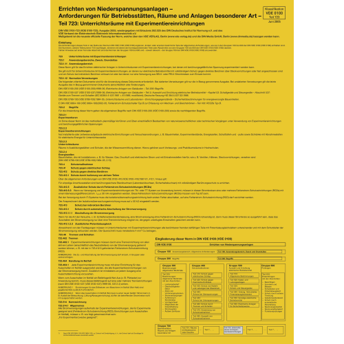Betriebsanweisung Errichten von Niederspannungsanlagen