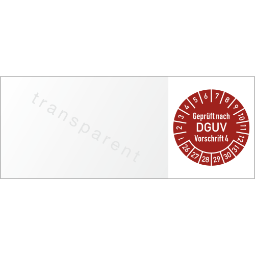 Kabelprüfplaketten - Geprüft nach DGUV Vorschrift 4
