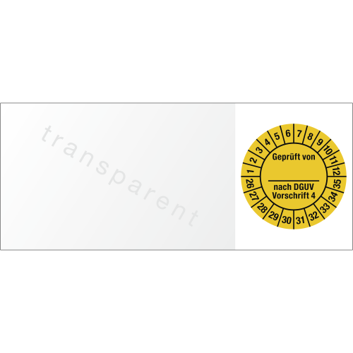 Kabelprüfplaketten - Geprüft von ___ nach DGUV Vorschrift 4