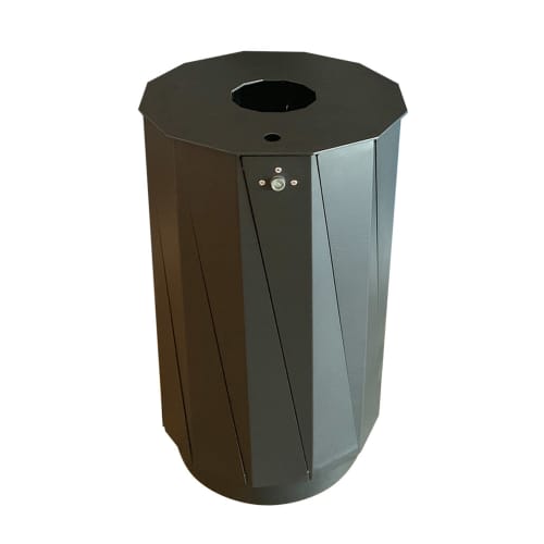 Stand- Abfallbehälter im modernen Design, inkl. Ascher - Inhalt 60 Liter