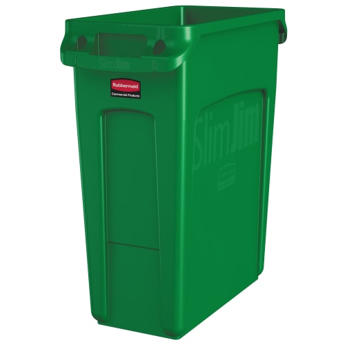 Abfallbehälter Slim Jim mit Luftschlitzen, Rubbermaid - Inhalt 60 Liter