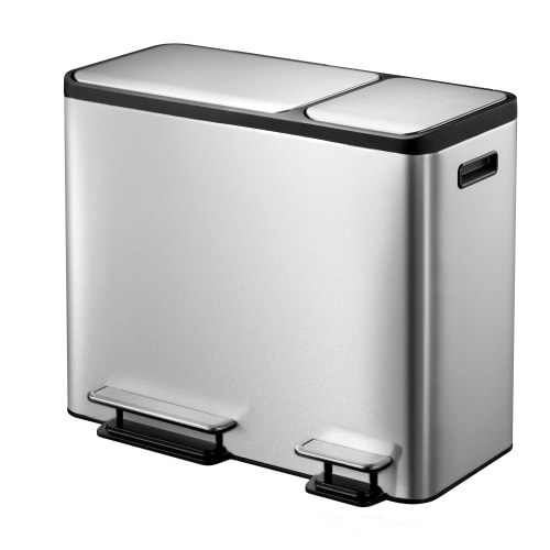 Tret-Mülleimer EcoCasa Recycler, EKO - Inhalt 3x 15 Liter