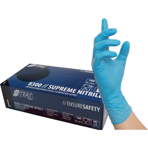100er-Pack NITRAS Einweghandschuhe SUPREME NITRILE – Nitril, 4 Größen wählbar