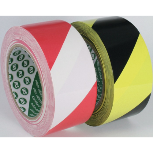 Bodenmarkierungsband F33 – 33 m x 50 mm, rot/weiß oder schwarz/gelb wählbar
