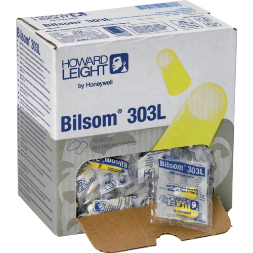 Howard Leight Gehörschutzstöpsel Bilsom 303L, Inhalt 200 Paar - Verteilerbox