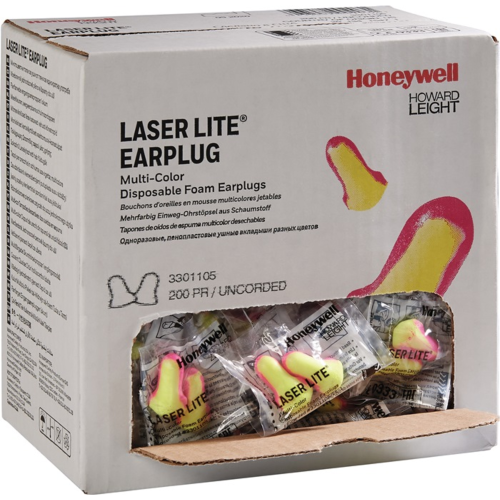 Howard Leight Gehörschutzstöpsel Laser Lite – Verteilerbox, Inhalt 200 Paar