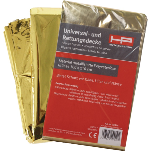 Rettungsdecke DIN 13164 – Polyethylenterephthalat (MPET)
