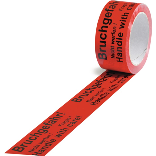 Warnklebeband PP Bruchgefahr – Breite 50 mm, rot