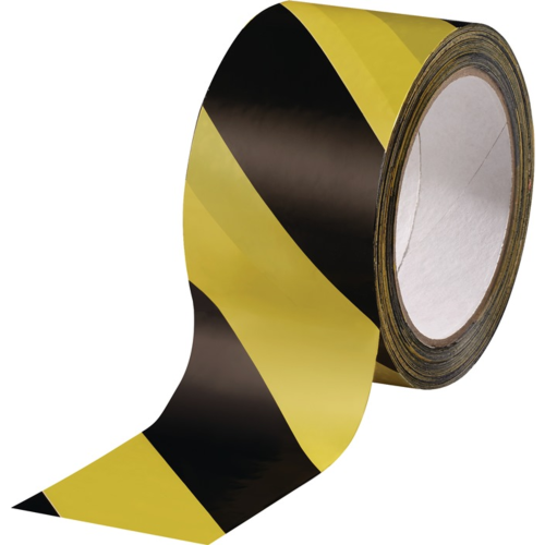 Warnmarkierungsband – Länge 66 m, Breite 60 mm, schwarz/gelb
