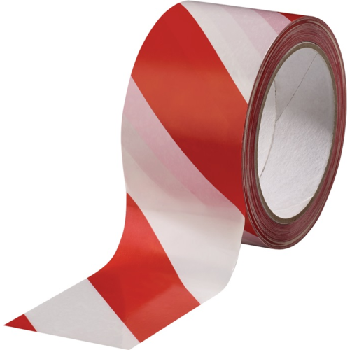Warnmarkierungsband – Länge 66 m, Breite 60 mm, rot/weiß