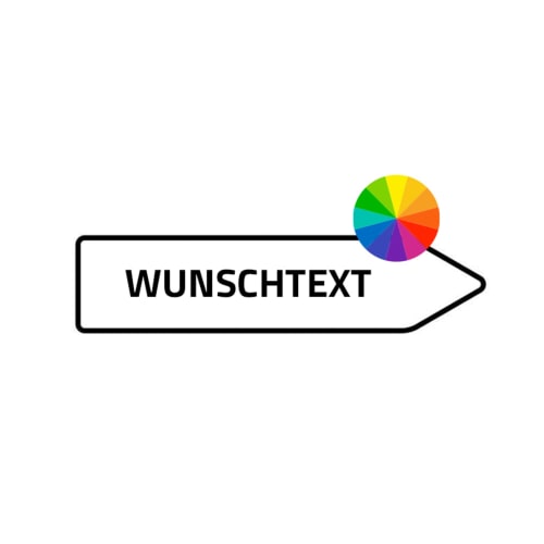 Individuelles Verkehrszeichen Pfeil einseitig mit Druck nach Wunsch