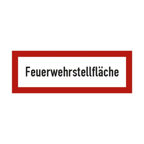 "Brandschutzschild "Feuerwehrstellfläche" in Verkehrszeichenqualität"