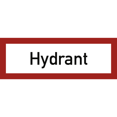 "Brandschutzschild "Hydrant" in Verkehrszeichenqualität"