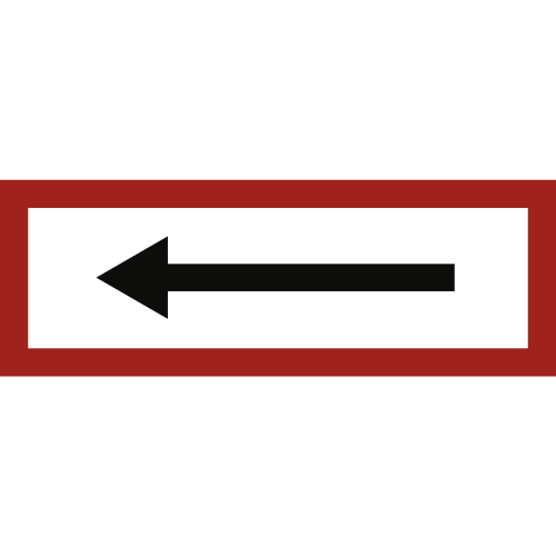 Brandschutzschild Richtungspfeil in Verkehrszeichenqualität