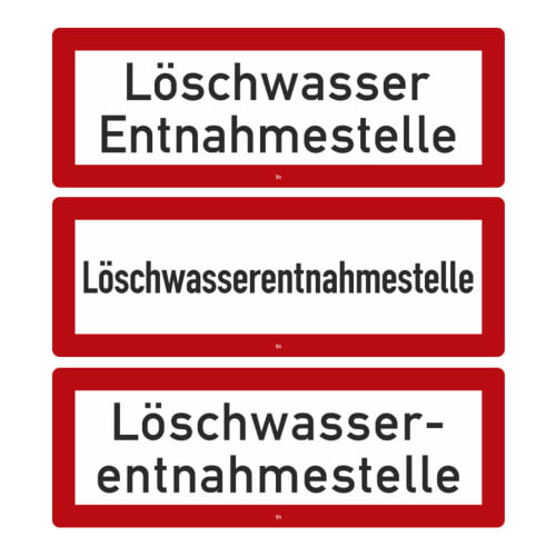 "Brandschutzschild "Löschwasserentnahmestelle" in Verkehrszeichenqualität"