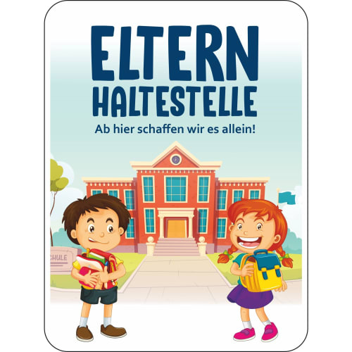 Schulwegschild Elternhaltestelle, Motiv 1