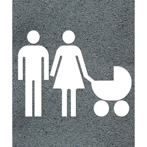 Thermoplastische Fahrbahnmarkierung Eltern-Kind-Parkplatz - Prefatherm