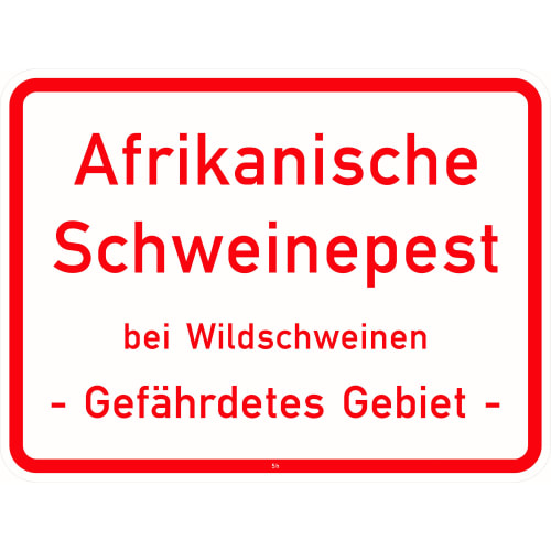Umweltschutzschild Afrikanische Schweinepest