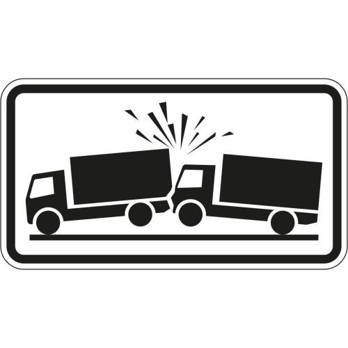 Unfallgefahr LKW - Verkehrsschild VZ 1006-32