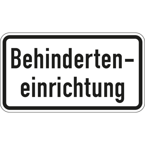 Behinderteneinrichtung - Verkehrsschild VZ 1012-57