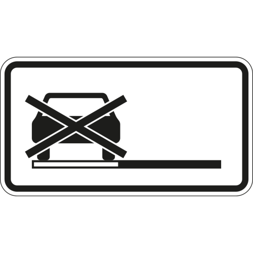 Haltverbot auch auf dem Seitenstreifen - links - Verkehrsschild VZ 1060-34