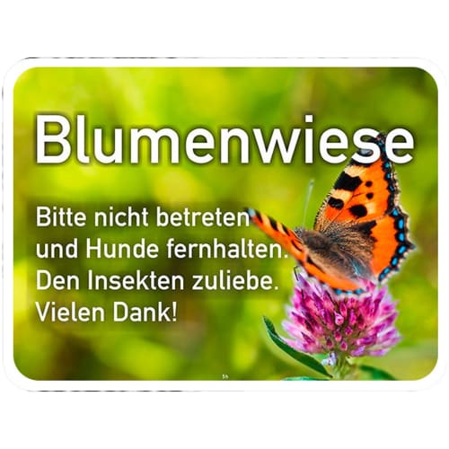 Umweltschutzschild Blumenwiese