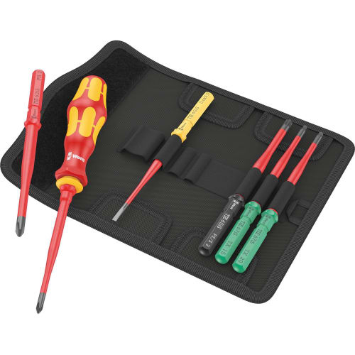 Schraubendreher-Satz Kraftform Kompakt VDE 7 extra slim 1 Tool Finder, WERA