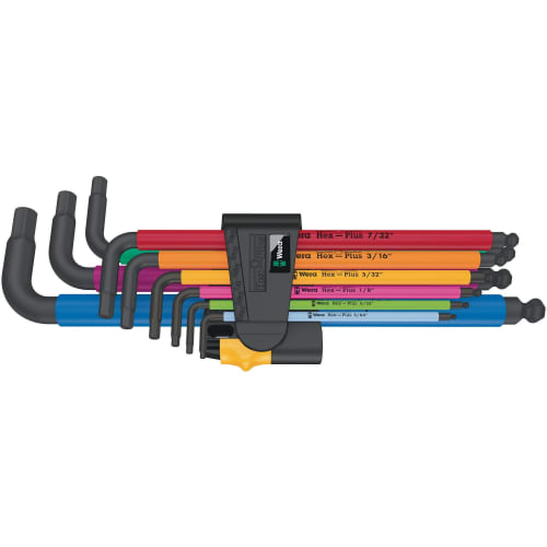 Innensechskant-Winkelschlüssel-Satz 950/9 Hex-Plus Multicolour Imperial 2 | Zoll, WERA
