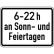 Zusatzzeichen VZ 1042-35 Zeitliche Beschränkung Sonn- und Feiertage VZ 1042-35