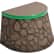 PKW-Anfahrschutz aus Beton | 700 x 1000 x 600 mm | Natursteinoptik in beigegrau mit Reflexfolie