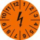 Prüfplaketten zur Kennzeichnung von elektrischen Einrichtungen, orange