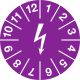 Prüfplaketten zur Kennzeichnung von elektrischen Einrichtungen, violett