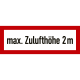 Brandschutzschild mit Text nach ihren Angaben