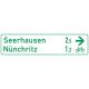 Radwegschild - Tabellenwegweiser