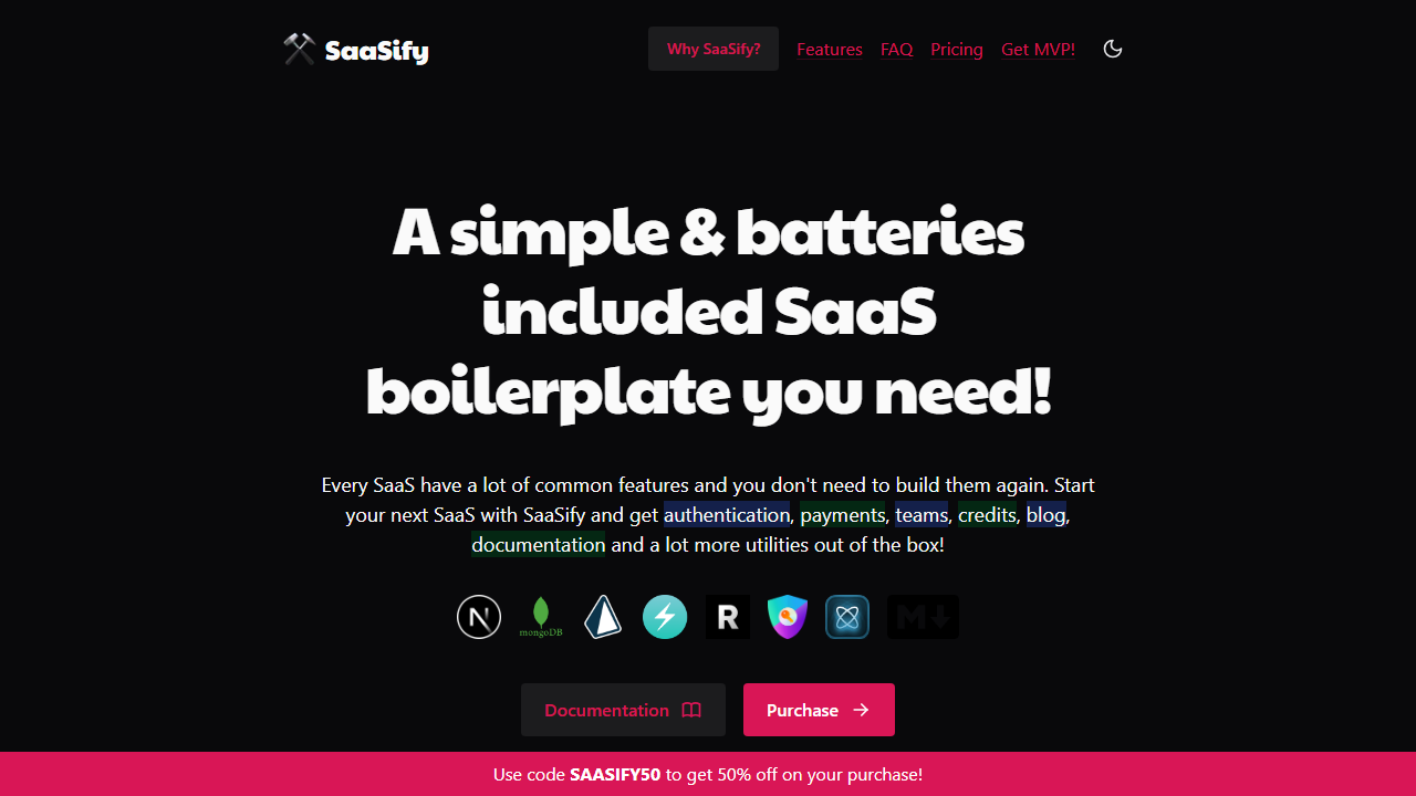 SaaSify Starter Kit