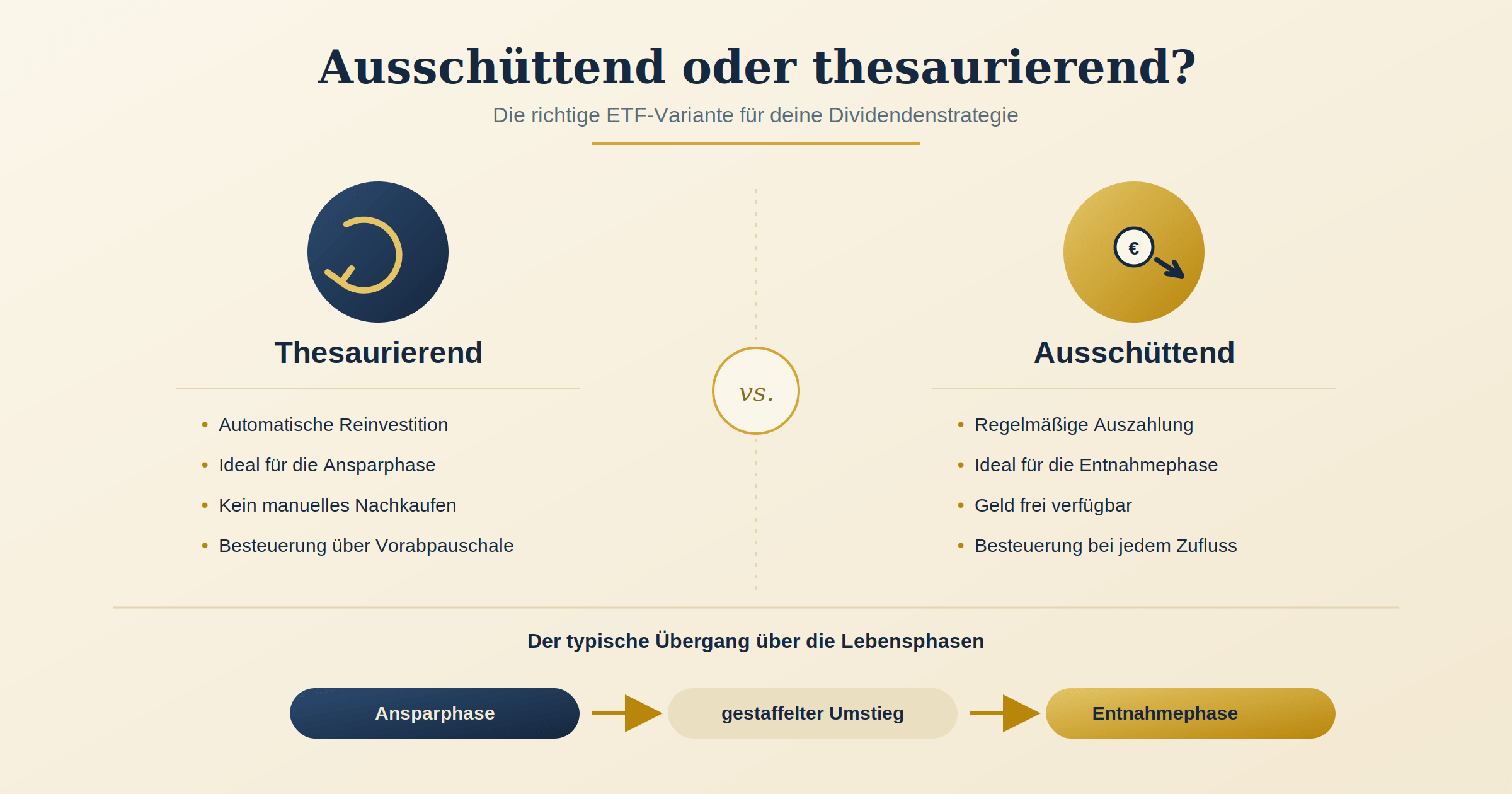 Dividenden-ETF - Thesaurierend oder ausschüttend