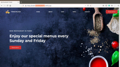 Restaurant Landing page