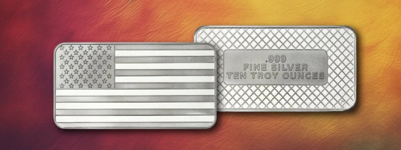 10 oz American Flag Silver Bar
