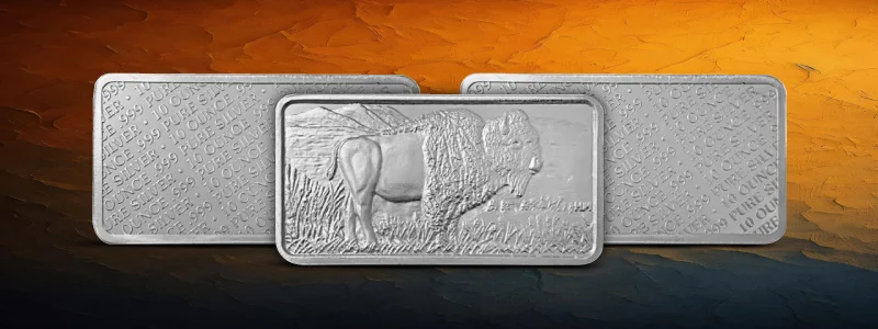 10 oz Silver Buffalo Bar Highland Mint