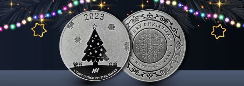 2023 Asahi 1 oz Christmas Silver Round