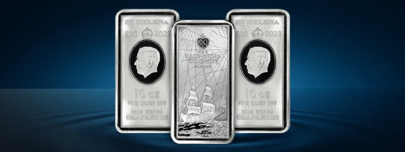 2023 St. Helena East India Company Silver Bar